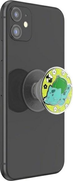 Kapëse telefoni PopSockets Enamel Bulbasaur Nap PopGrip, ngjitës, shumëngjyrësh