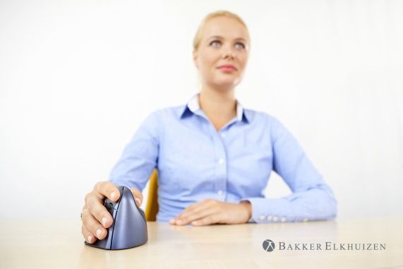 Maus BakkerElkhuizen Evoluent, wireless, USB, i zi dhe vjollcë