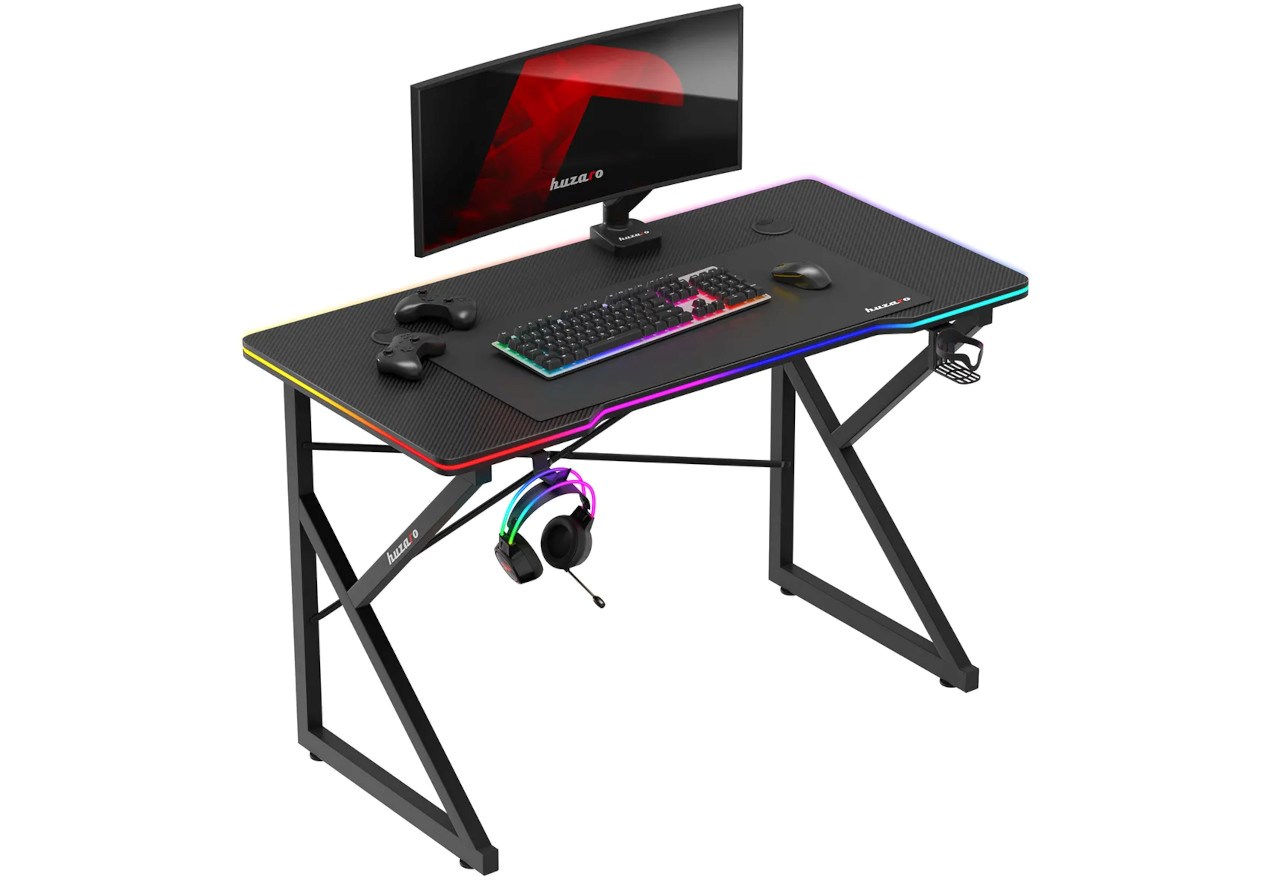 Tavolinë lojërash Huzaro Hero 1.7 RGB, e zezë 4
