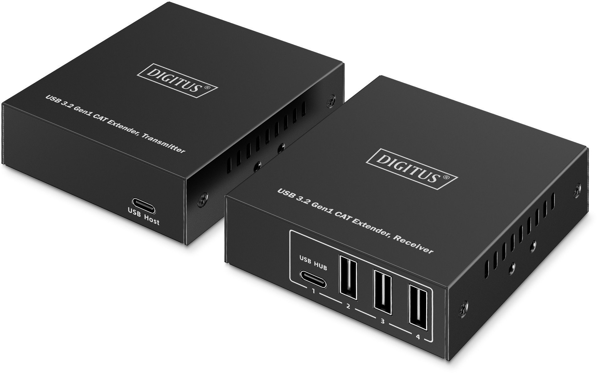 Zgjatës USB Digitus USB 3.2 Gen1, 4 porta 3x USB A 1x USB C, 5 Gbps, gri