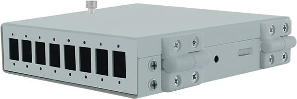 Kuti shpërndarëse Qoltec Fiber Optic Splice Closure 1x8, 8 porta SC, montim në mur, gri