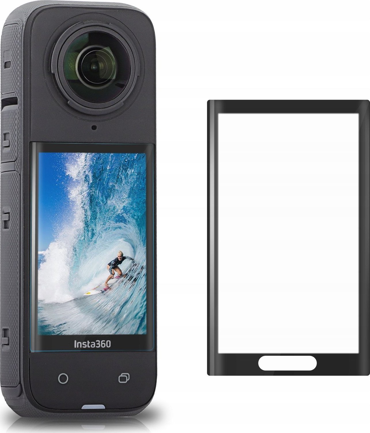 Mbulesë mbrojtëse xhami Sunnylife për ekran LCD Insta360 X4, set 2 copë, transparente