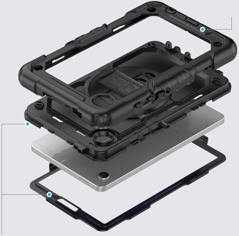 Куќиште за таблет Tech-protect Solid360 за Galaxy Tab A9+ 11", заштита 360°, црно
