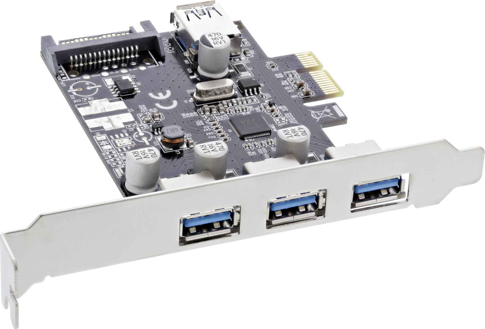 Kartë zgjerimi USB InLine 76662C, PCI Express, 4x USB 3.0, e zezë