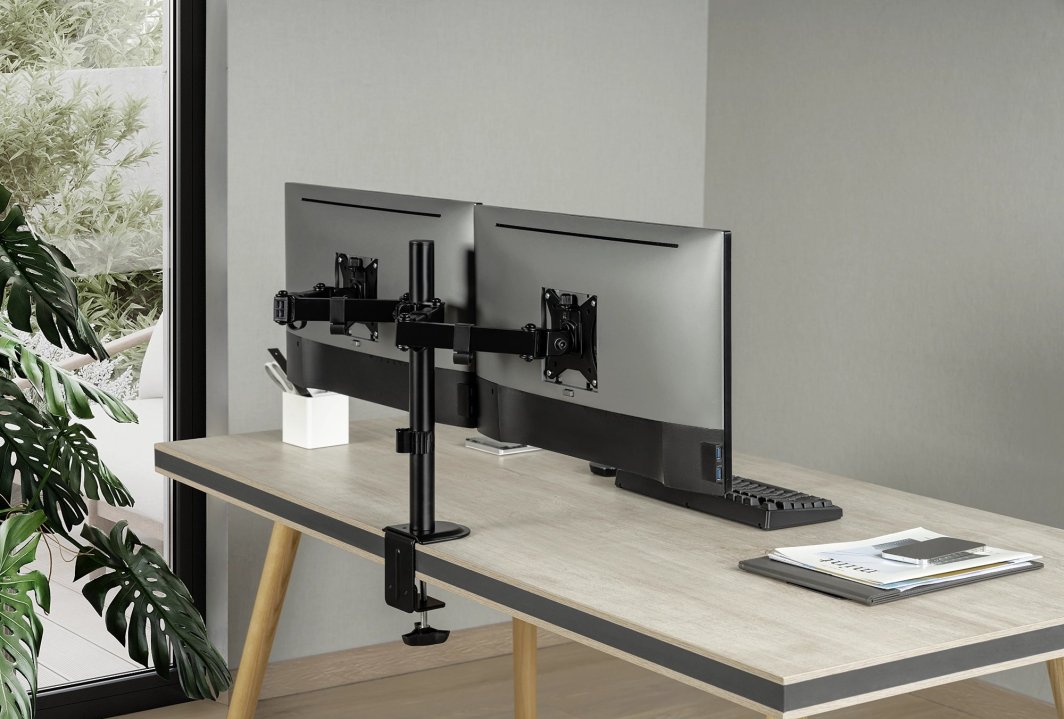 Mbajtëse për 2 monitorë SENSE 7 FLOAT, 17"-32", e zezë