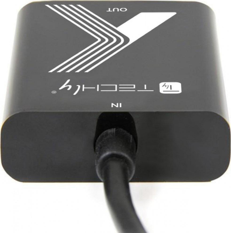 Adapter HDMI në VGA AV Techly IDATA HDMI-VGA2P, 1920x1200, i zi