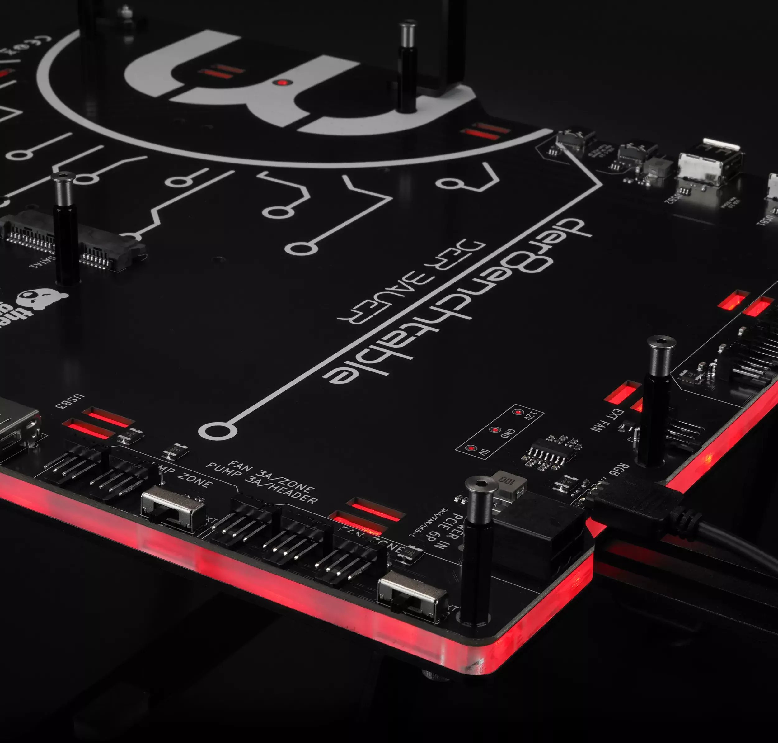 Test bench Thermal Grizzly Der8enchtable ARGB, PCB aktive, ndriçim ARGB, i zi
