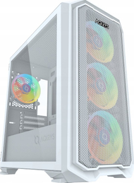 Kasa PC AQIRYS Wezen ARGB, Mini Tower mATX, xham i temperuar, e bardhë