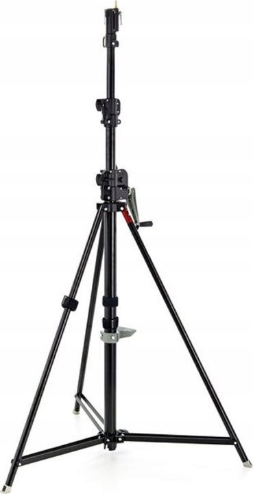 Tripod Manfrotto 087NWSHB, 3 seksione, ngritje wind up, i zi