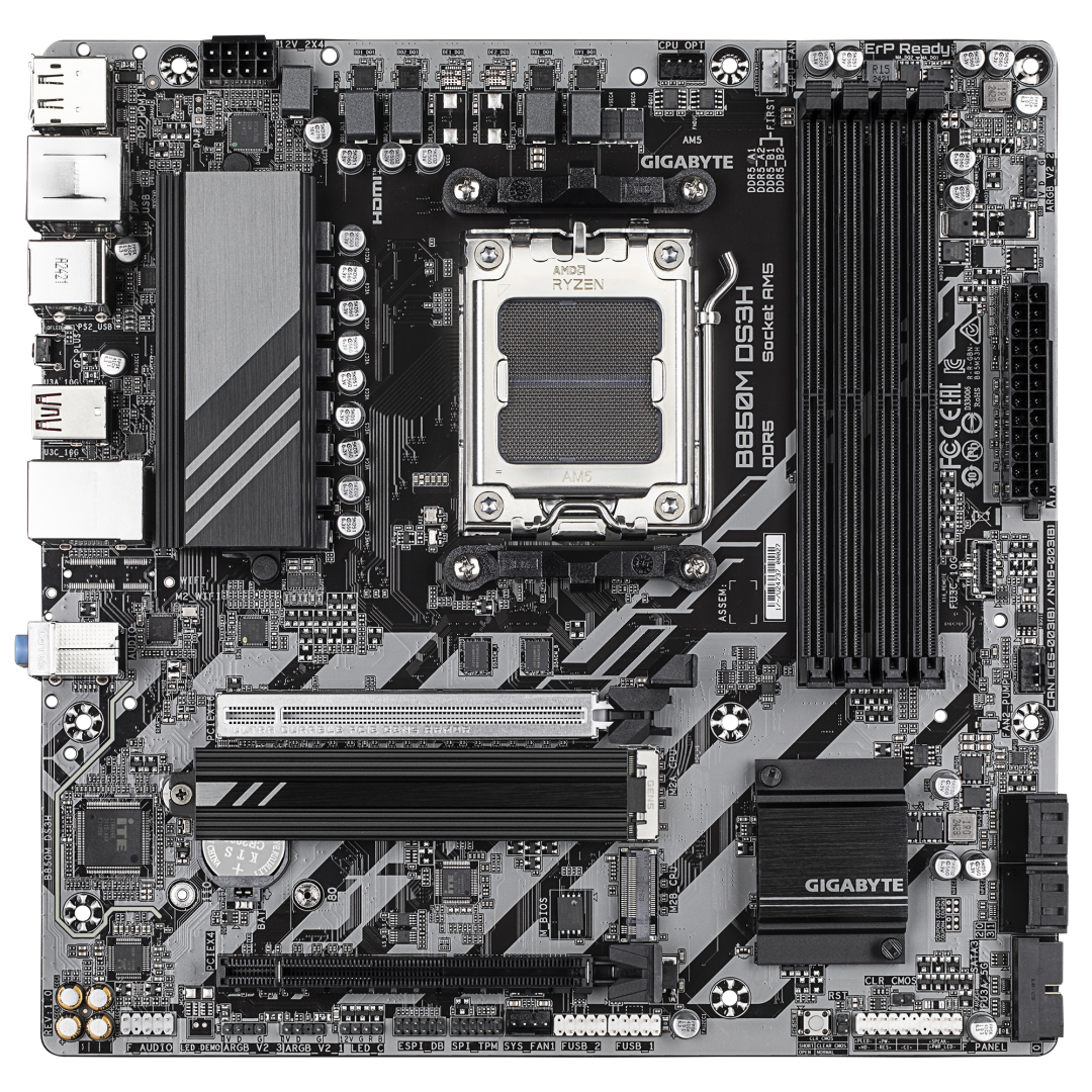 Pllakë amë GIGABYTE B850M DS3H, Micro ATX, DDR5, LAN 2.5GbE