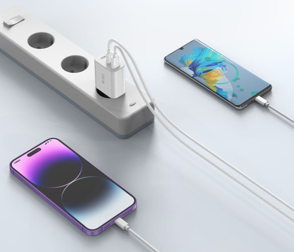Karikues rrjeti Tech-Protect C30W, 2x USB-C PD 30W, USB-A QC 3.0, i bardhë