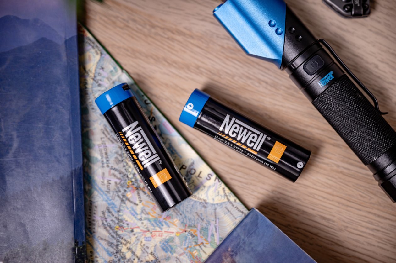 Bateri të rikarikueshme Newell 21700 USB-C, 5000 mAh, set 2 copë