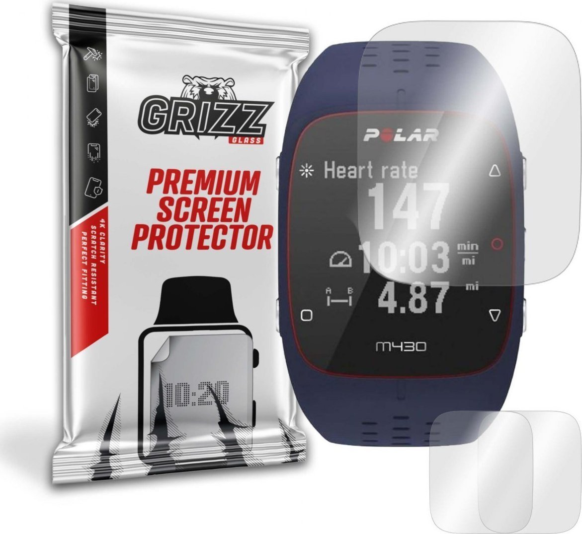 Xham mbrojtës hibrid për smartwatch GrizzGlass Polar M430, 2 copë, transparent