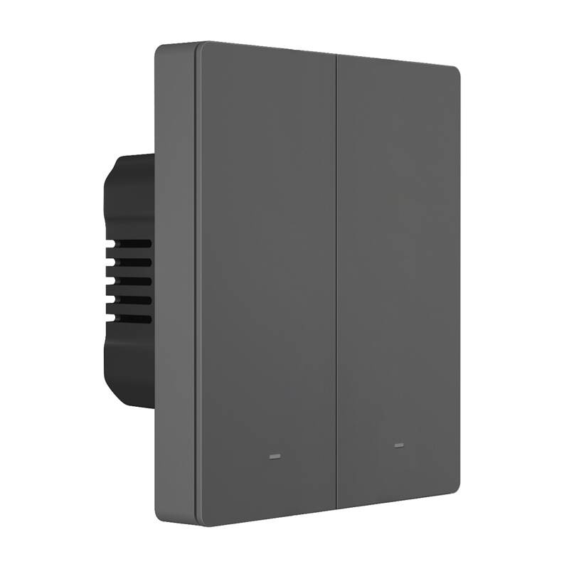 Çelës inteligjent muri Sonoff M5-2C-80, 2 kanale, WiFi, gri e errët