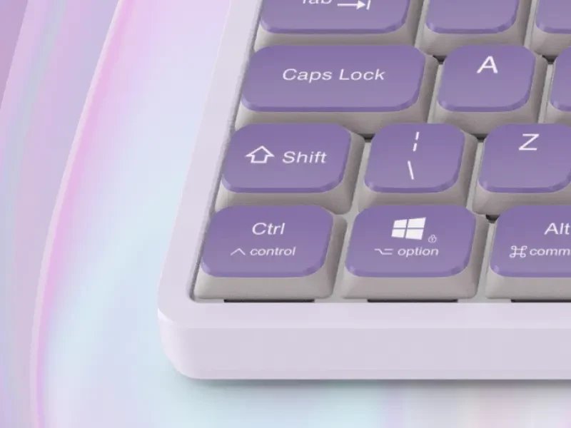 Tastierë Canyon OnType 10 Silent, mekanike TKL, ndriçim i bardhë, vjollcë