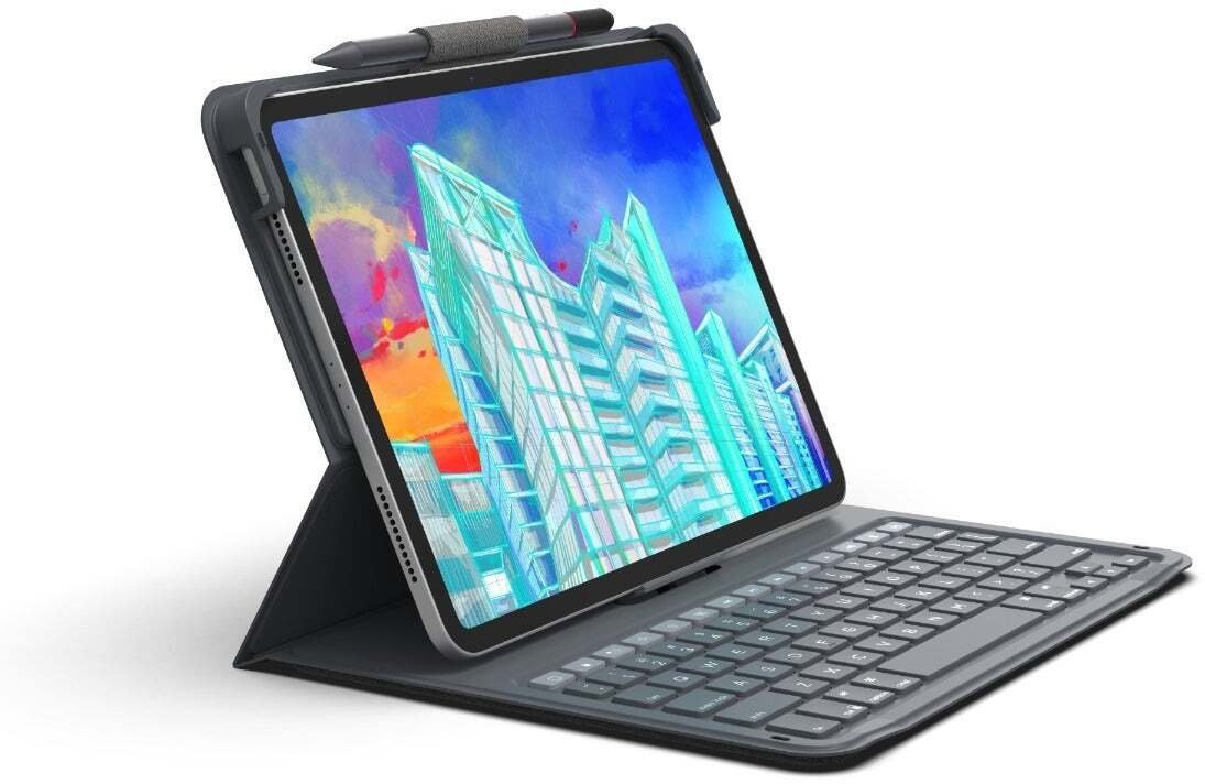 Tastierë me kapak ZAGG Messenger Folio 2 për iPad 10.9" Gen 10, lidhje USB C, gri e errët