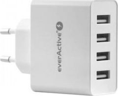 Karikues EverActive SC-400, 4x USB-A, 5A, i bardhë