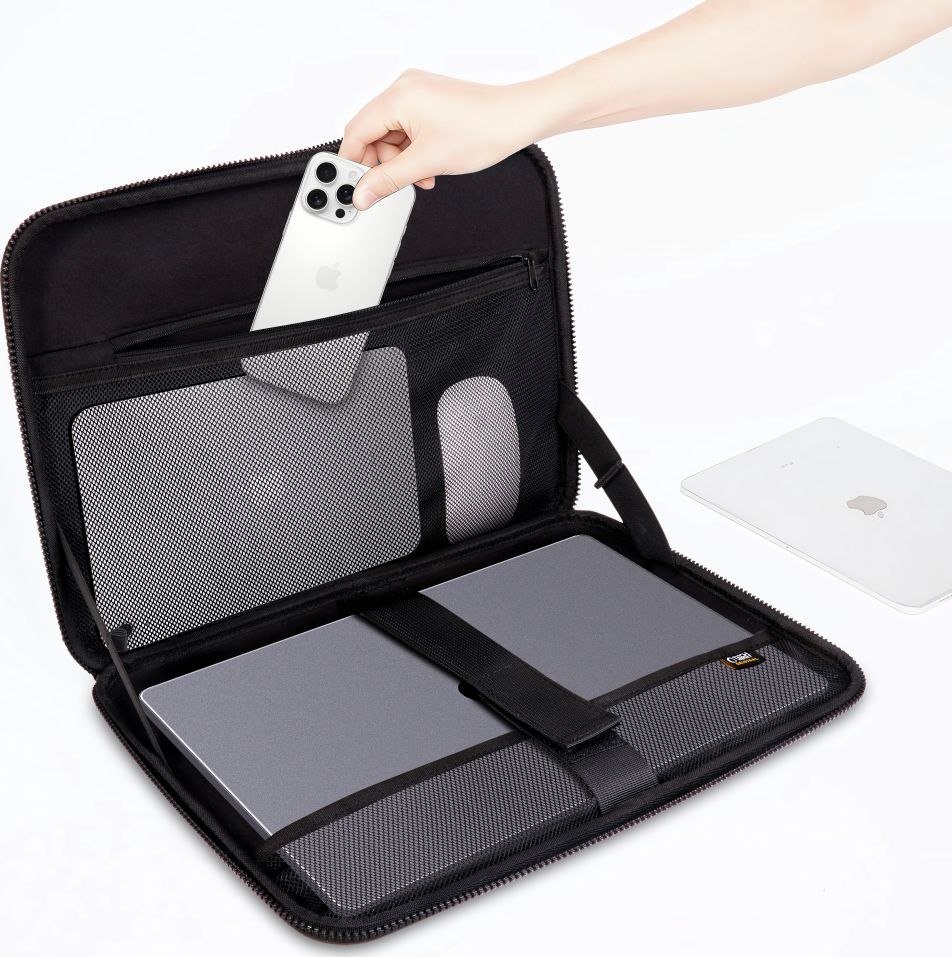 Çantë mbrojtëse laptopi Tech-Protect Kevlar Pro, 13"-14", rezistente ndaj ujit, e zezë