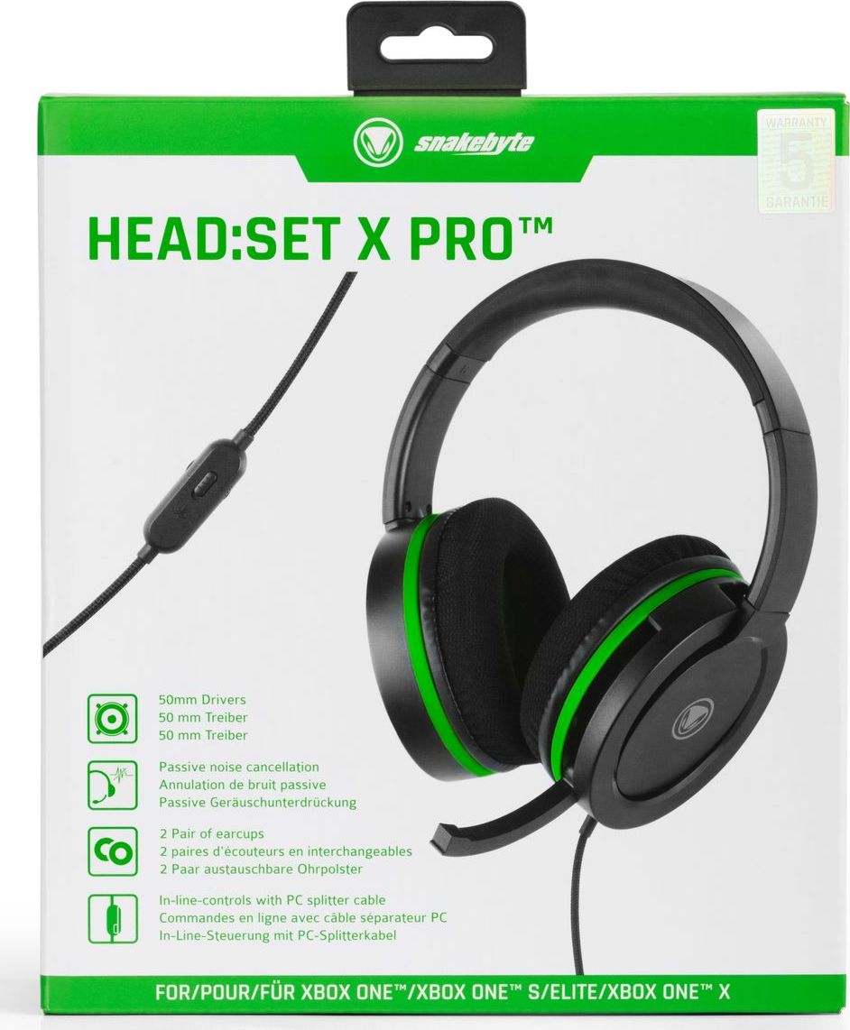 Kufje gaming Snakebyte Head:Set X Pro, 50mm, me mikrofon, jeshile