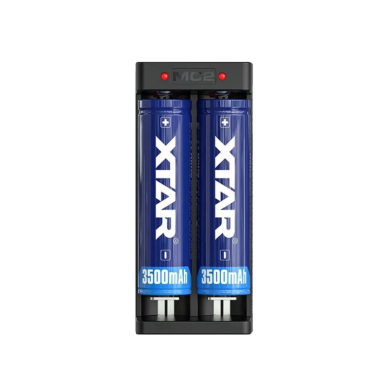 Karikues baterish XTAR MC2, USB-C, 2 slote, i zi