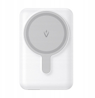 Powerbank magnetik Vention, 10000mAh, karikim wireless 22.5W, ekran LED, i bardhë