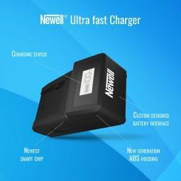 Karikues baterish Newell Ultra Fast, për bateri NP F dhe NP FM, i zi
