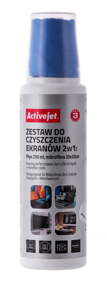 Set pastrimi ekrani ActiveJet AOC-269, lëng 250ml, pëlhurë 20x20cm