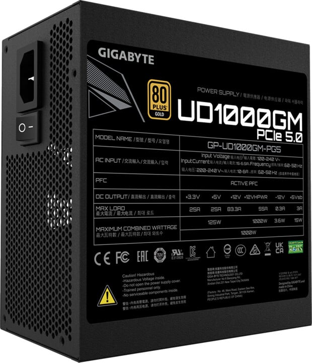 Burim energjie Gigabyte UD1000GM PG5 GP-UD1000GM PG5 V2 , 1000W