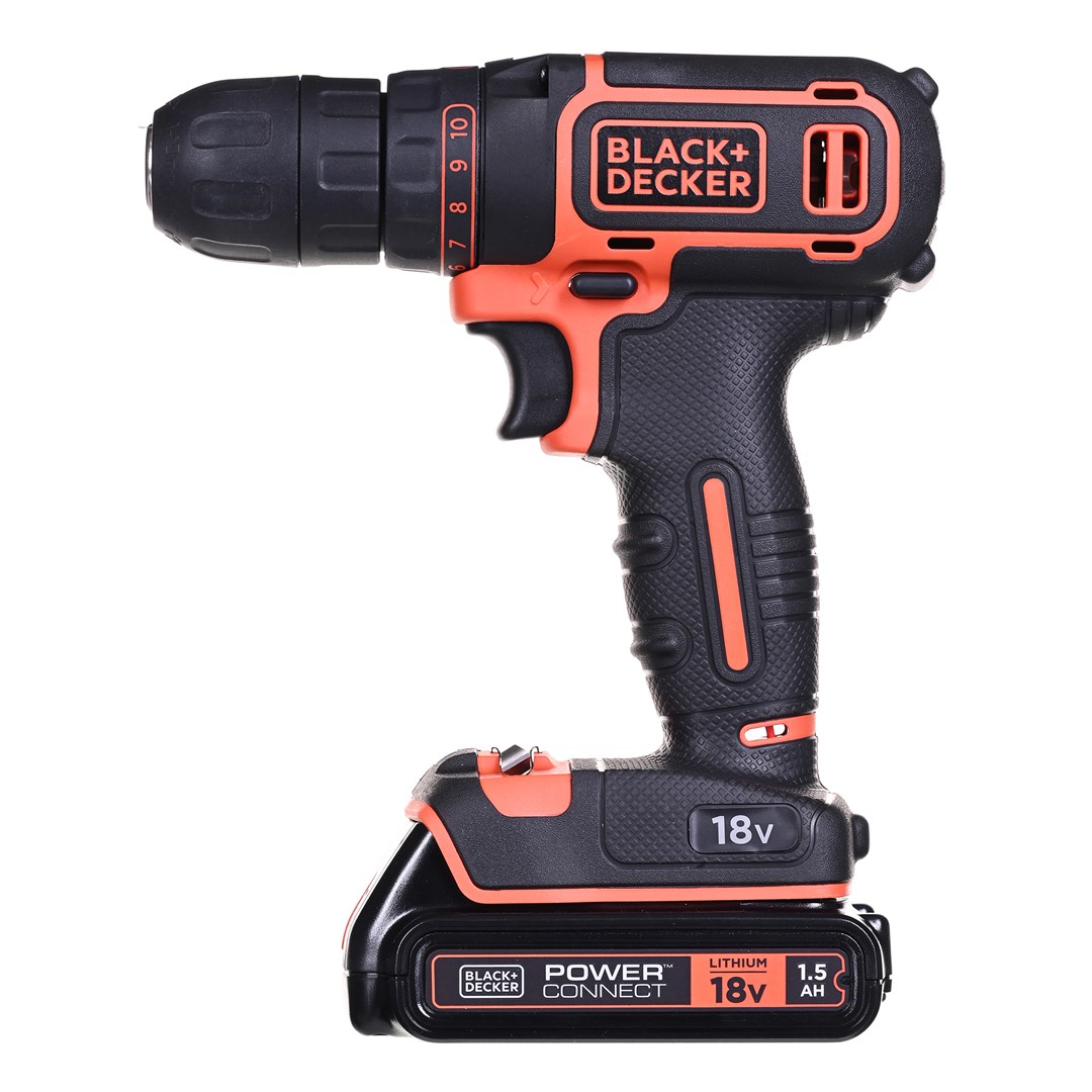 Trapano vidhosëse Black&Decker BDCDC18BAFC, 18V, 2x bateri 1.5Ah, portokalli