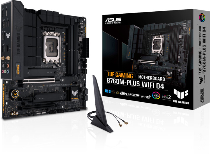 Pllakë amë ASUS TUF GAMING B760M-PLUS WIFI D4 (DDR4) - Intel B760