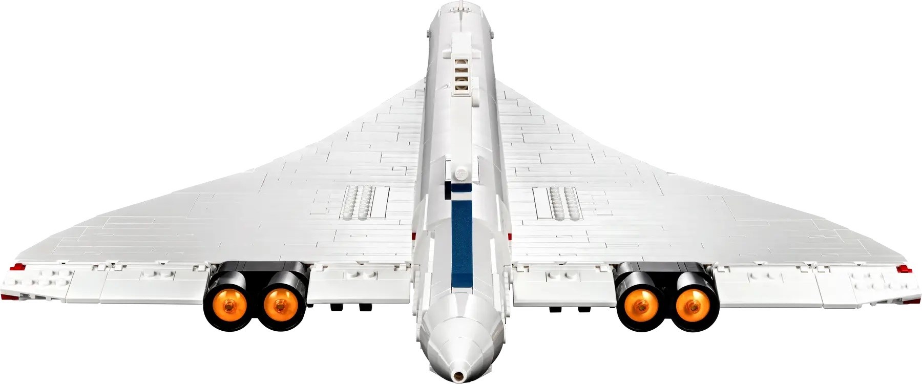 Set ndërtimi LEGO Icons Concorde 10318, model avioni ekspozimi, i bardhë
