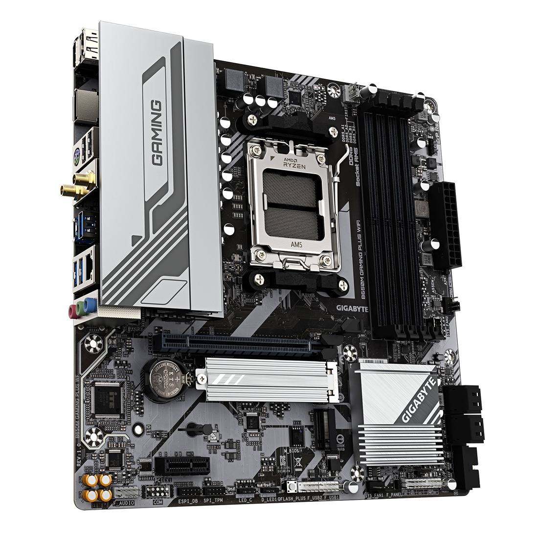 Pllakë amë Gigabyte B650M GAMING PLUS WF, Micro-ATX, DDR5, AMD AM5, e zezë 2