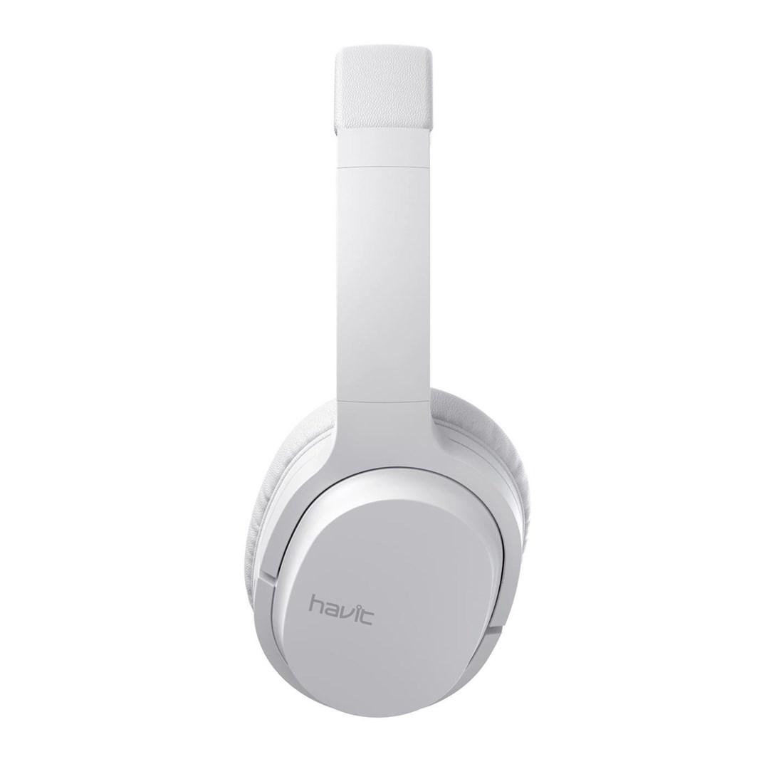 Kufje pa tela Havit I62, Bluetooth 5.1, 8 orë bateri, të bardha