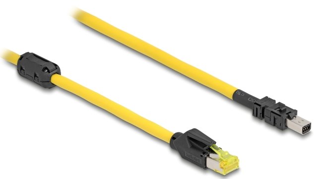 Kabllo rrjeti DeLOCK 81252, Cat6, 3 m, i zi e verdhë
