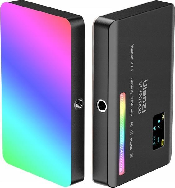 Panel drite LED Ulanzi VL120 RGB, 3100mAh, portabël, i bardhë
