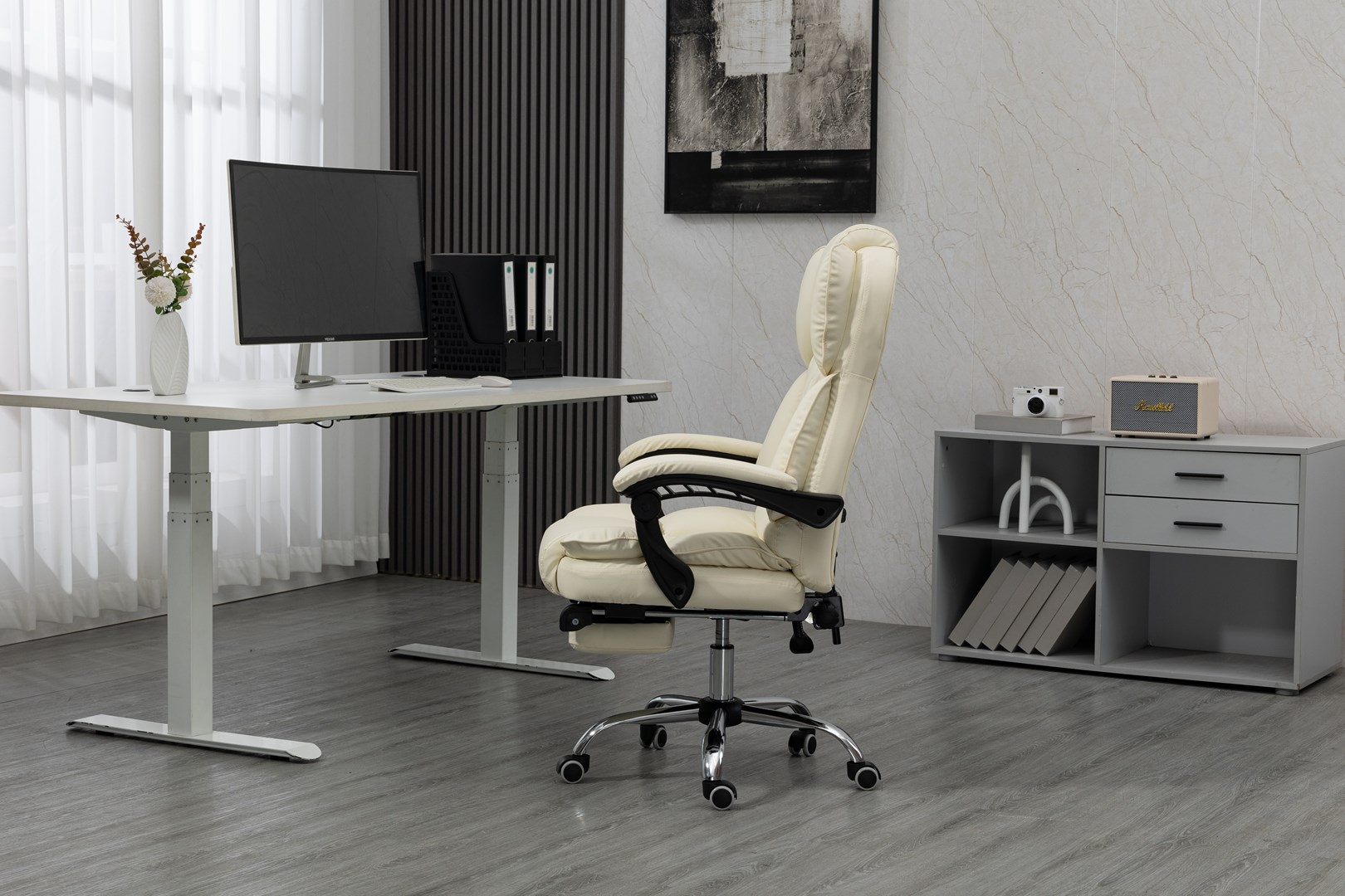 Karrige zyre Activejet YK7416, ergonomike, bezhë