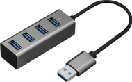 USB hub YENKEE YHB 4300, 4 porta, trup metalik, gri