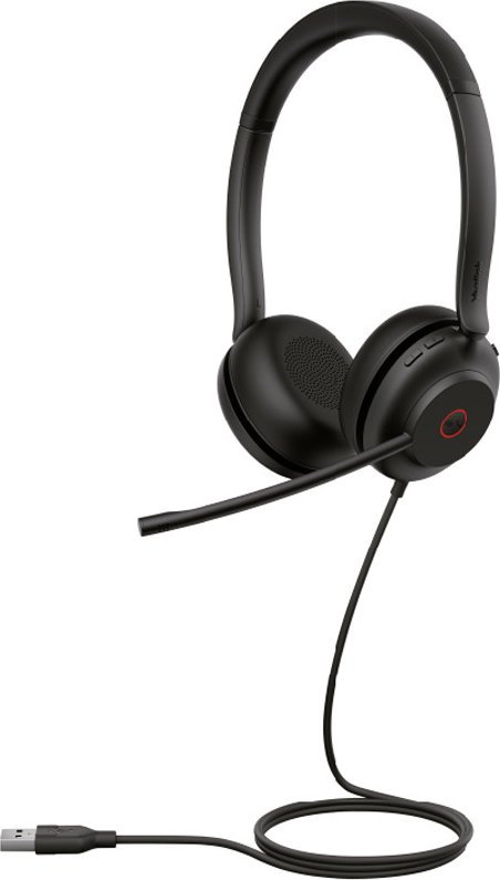Слушалки со кабел Yealink UH35 Dual, on-ear, USB A, црна
