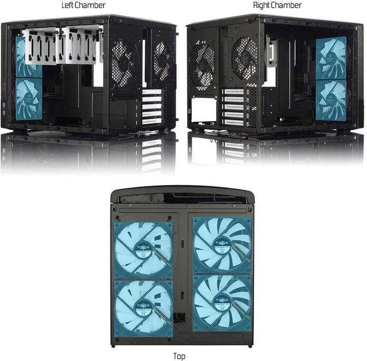 Kasë Fractal Design Node 804, e zezë