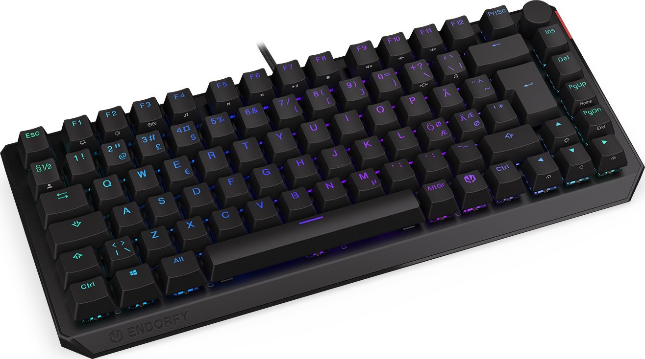 Tastierë wireless Endorfy Thock 75, mekanike Kailh Red, RGB, e zezë