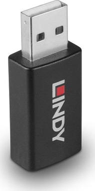 Adapter USB Lindy 71263, gender changer Type A në Type A, i zi
