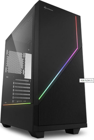 Kasë për kompjuter Sharkoon Flow RGB, e zezë