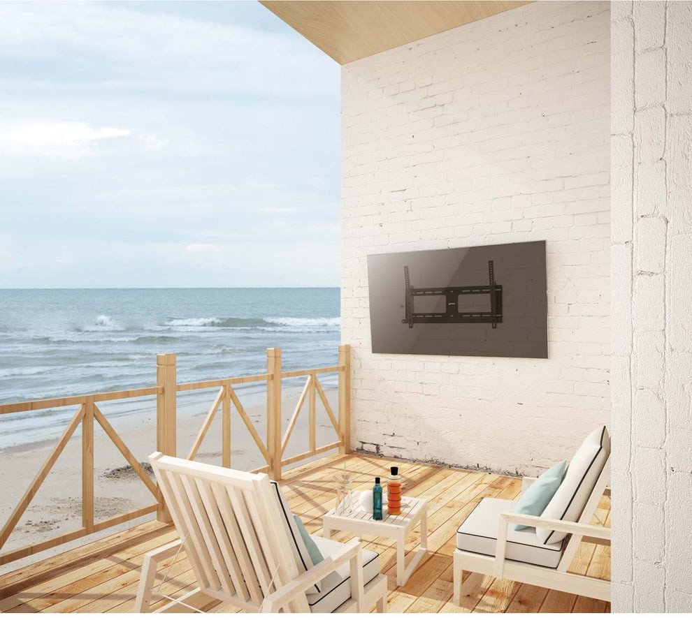 Mbajtës muri për TV Manhattan Outdoor Full Motion, 37"-86", për përdorim të jashtëm, i zi
