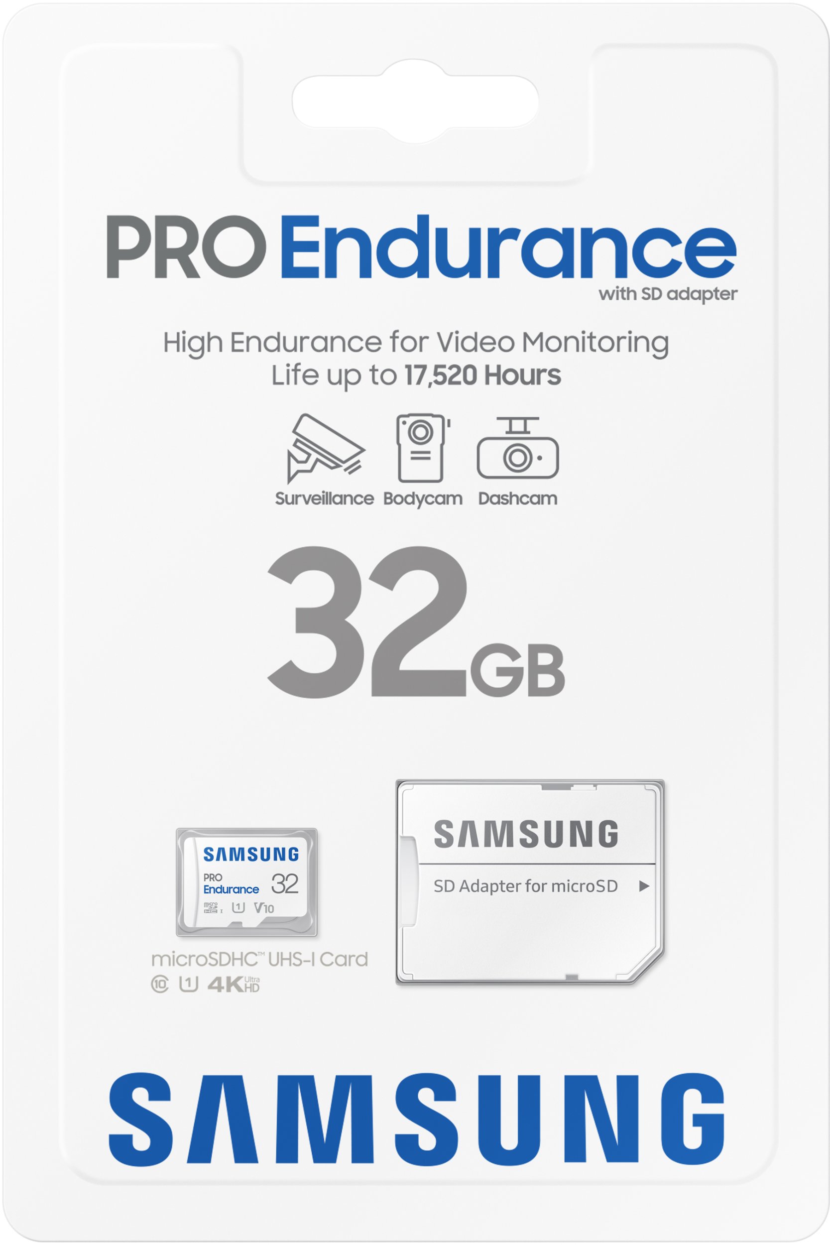 Kartë memorie Samsung Pro Endurance MB-MJ32KA, 32GB, microSDHC, me adapter