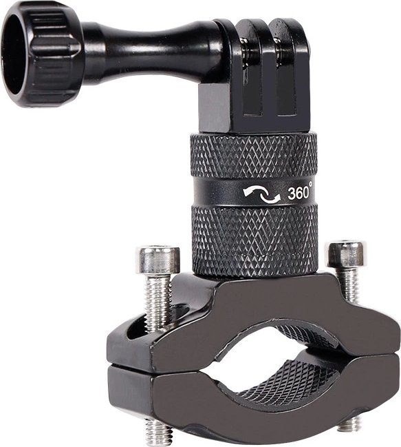 Mbajtëse timoni për biçikletë Hurtel, për kamera sportive GoPro, e zezë
