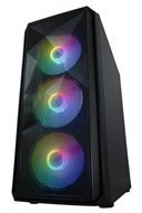 Куќиште за компјутер VeinX ME19A Mid Tower, 4x 120mm ARGB, USB 3.0, црно