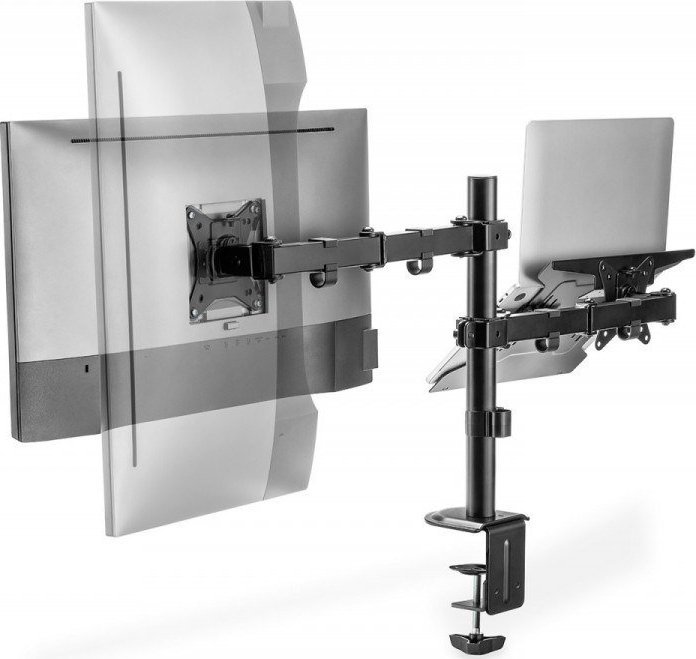 Kllapë tavoline për monitor dhe laptop Digitus DA-90436, 17"-32", metalike, e zezë mat