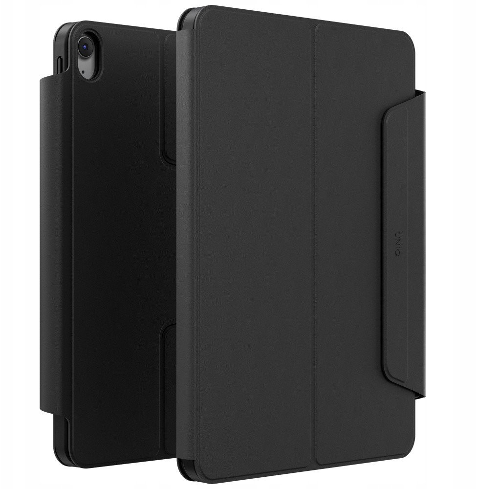 Mbrojtëse magnetike Uniq Rovus Snapmount për iPad 11", rrotullim 360°, me mbajtëse Apple Pencil, e zezë