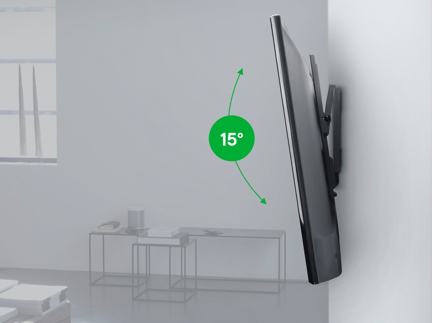 Mbajtëse murale TV One For All WM4661, 42" 100", tilting, e zezë