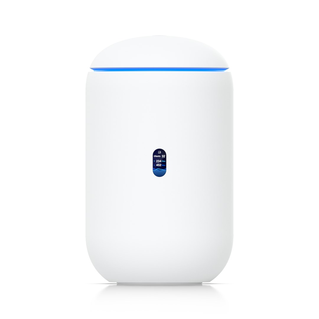 Router pa fijë Ubiquiti Dream 7, WiFi 7, Tri-band 2.4 5 6 GHz, i bardhë